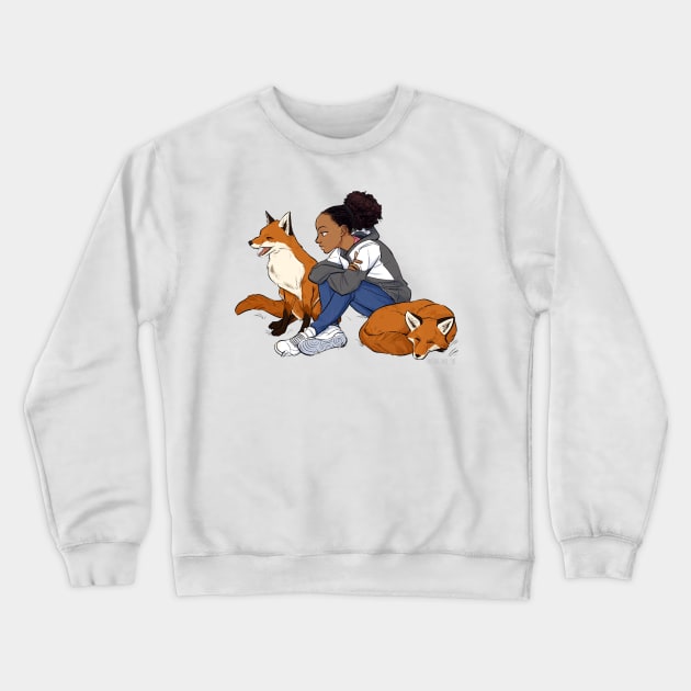 Abigail and the foxes Crewneck Sweatshirt by Ben Aaronovitch 